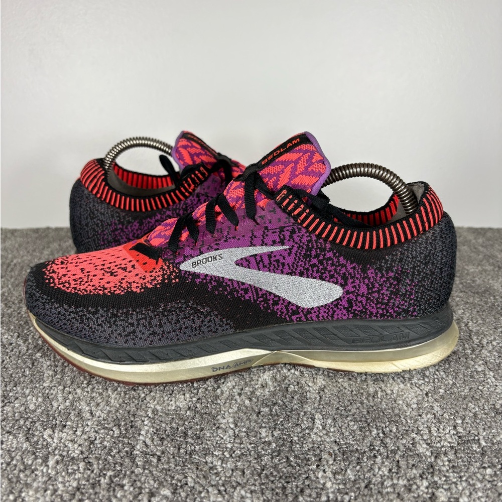 Brooks Bedlam Support Running Shoes Women's Size 9.5 Black Pink Purple Athletic